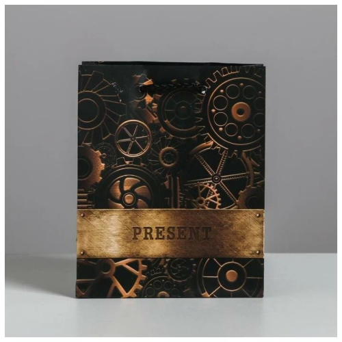 Пакет подарочный 12*15*6см steel 4733848 (10)